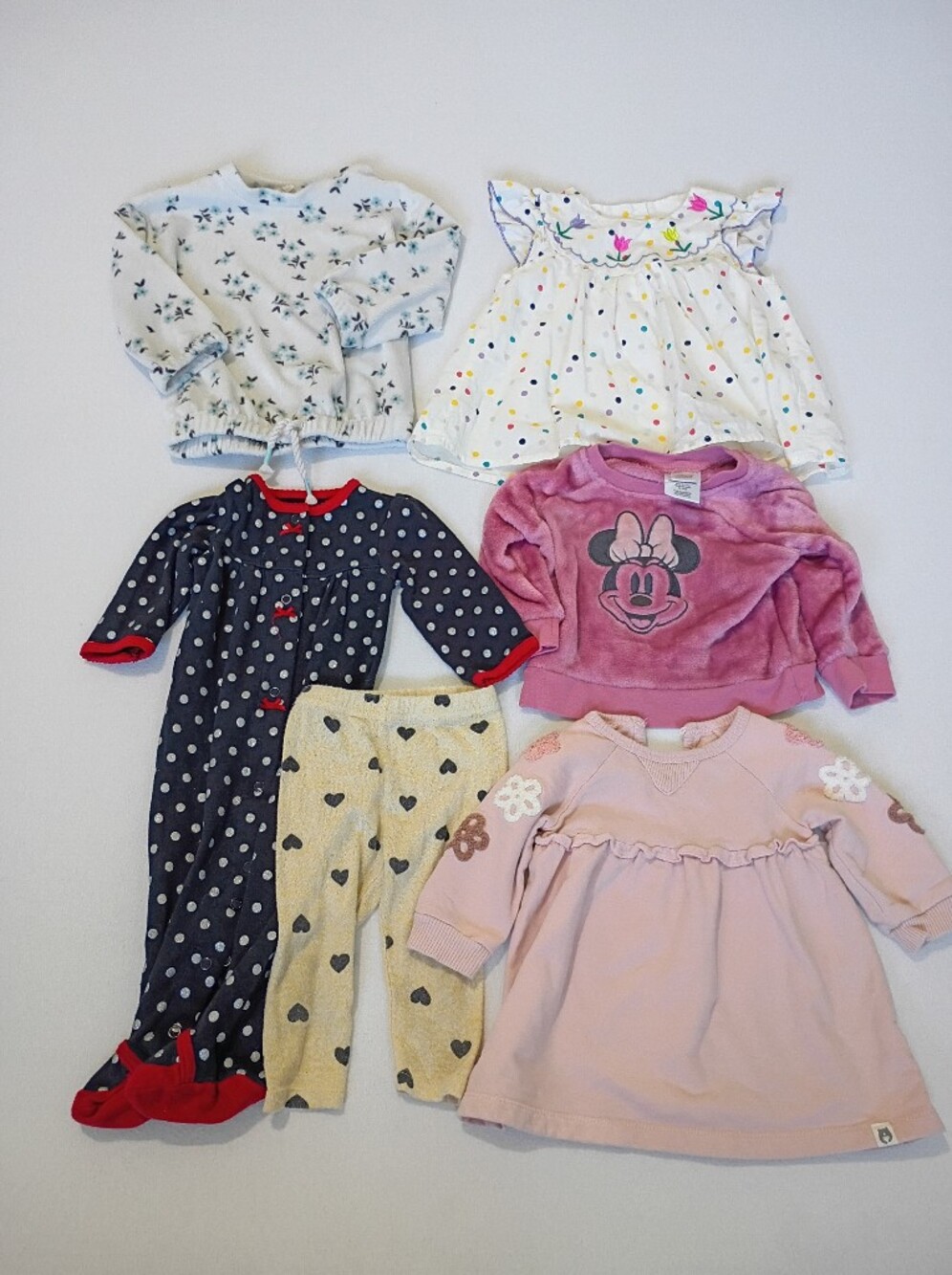 Mixed Brands Babygirl Clothing Bundle 9M+